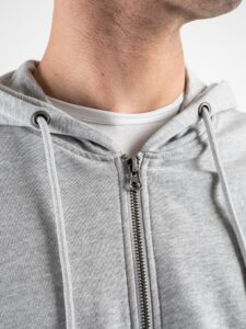 ONLY&SONS Felpa basica garzata con zip e cappuccio SOUTH 22025967 Light Grey Melange3