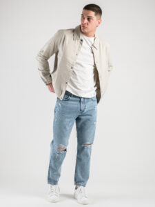 ONLY&SONS Jeans lavaggio medio leggermente slavato con rotture AVI CROP 220249274