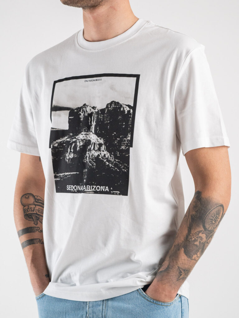 ONLYSONS T shirt con stampa frontale Arizona PAUL 22025271 Bright White2 ONLY&SONS ONLY&SONS T-shirt con stampa frontale Arizona PAUL 22025271 Bright White