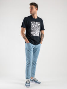 ONLY&SONS T-shirt con stampa frontale PAUL 22025271 Dark Navy2