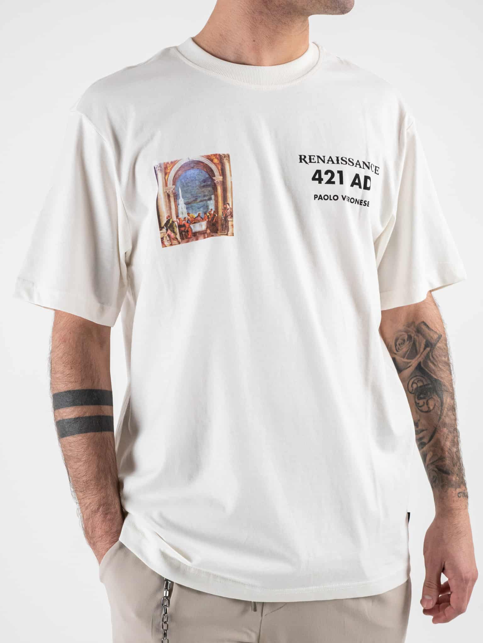 ONLY&SONS T-shirt over con stampa Renaissance fronte/retro
