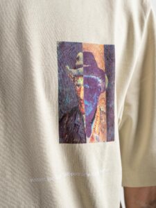 ONLY&SONS T-shirt over con stampa Van Gogh fronte:retro ART 22025268 Pelican2