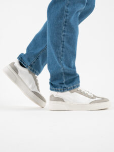OVER-D Sneakers basse sportive bicolore in tessuto Made In Italy S3E01