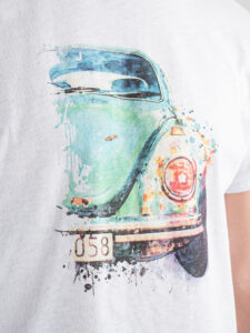 OVER-D T-shirt stampa maggiolone OE1S2S3T14 Bianca1