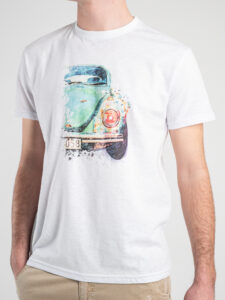 OVER-D T-shirt stampa maggiolone OE1S2S3T14 Bianca4
