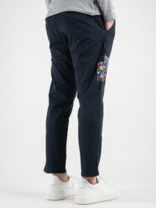V2 Jeans DRILL leggero con coulisse, piccole graffiature e pacht laterali Blu3