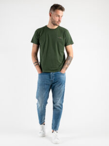 V2 T-shirt basica con taschino interno floreale Verde (2)