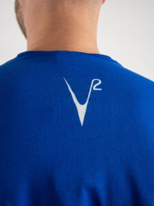 V2 T-shirt in cotone con taschino stampa floreale Royal (1)