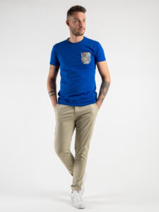 V2 T-shirt in cotone con taschino stampa floreale Royal (2)