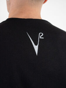 V2 T-shirt in cotone con taschino stampa lego Nera (4)