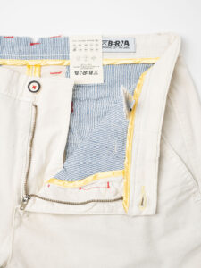 BERNA Bermuda basico slim fit in cotone 230115 Latte1