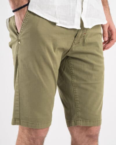 BERNA Bermuda basico slim fit in cotone 230115 Oliva4 Nuovi Arrivi