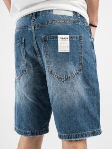 BERNA Bermuda in jeans leggermente slavato 230176 Blu1