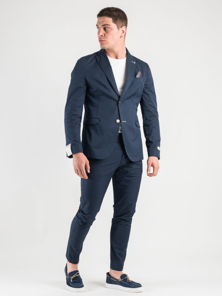BERNA Giacca da abito in tessuto tecnico 230276 Blu Navy1 Abiti