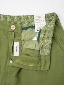 BERNA Pantalone morbido con coulisse in misto lino 230154 Verde5