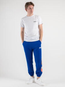 BERNA Pantalone tuta garzato stampa Please fronte:retro 230424 Royal1