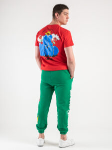 BERNA T-shirt in cotone con stampa Be Kind 230383 Rossa5