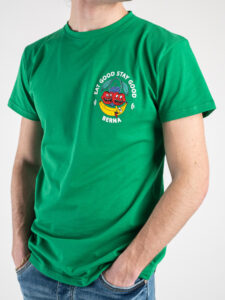 BERNA T-shirt in cotone con stampa Fruit fronte:retro 230408 Verde3
