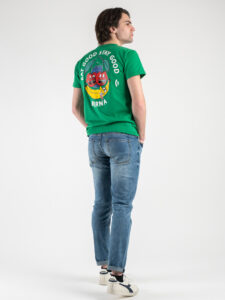 BERNA T-shirt in cotone con stampa Fruit fronte:retro 230408 Verde7