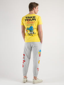 BERNA T-shirt in cotone con stampa Turtle 230393 Gialla1