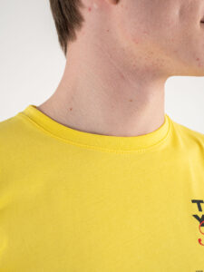 BERNA T-shirt in cotone con stampa Turtle 230393 Gialla4