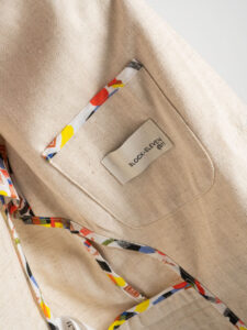 BL11 Giacca da abito in misto lino microlavorata 1147 Off White7