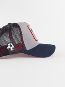CAPSLAB Cappellino Holly & Benji grigio con retina nera e patch grigio KOJIRO Grigio3