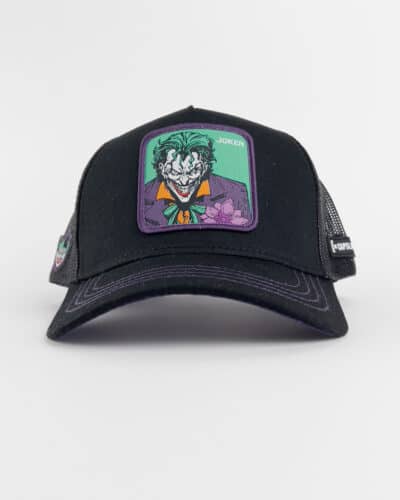 CAPSLAB Cappellino nero Ds Comics con cuciture viola e patch verde JOKER Nero1 Home