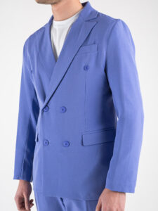 ESTASI Abito intero leggero in poliviscosa con giacca doppiopetto e pantalone slim fit MARSIGLIA Viola2