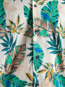 ESTASI Camicia coreana in cotone con fantasia floreale MADAME Bianco6
