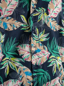 ESTASI Camicia coreana in cotone con fantasia floreale MADAME Blu3