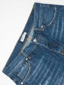 ESTASI Jeans 100% cotone con rotture e schizzi di pittura MALDINI Blu1