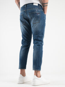 ESTASI Jeans 100% cotone con rotture e schizzi di pittura MALDINI Blu6