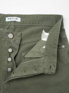 ESTASI Jeans basic 100% cotone senza rotture MANCINI Verde1