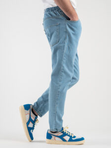 ESTASI Jeans cropped con coulisse NEYMAR Azzurro6