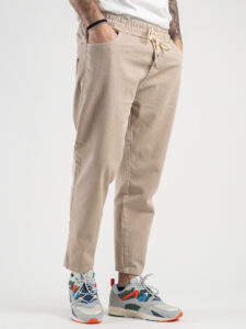 ESTASI Jeans cropped con coulisse NEYMAR Beige3