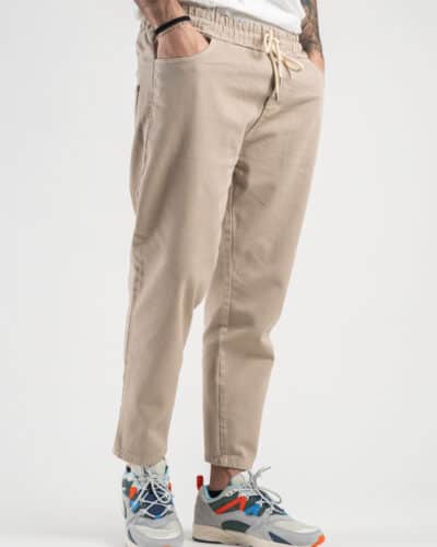 ESTASI Jeans cropped con coulisse NEYMAR Beige3 Nuovi Arrivi