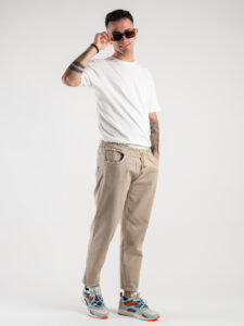 ESTASI Jeans cropped con coulisse NEYMAR Beige6