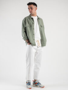 ESTASI Jeans cropped con coulisse NEYMAR Bianco6
