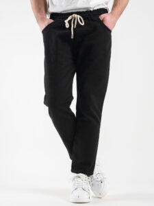 ESTASI Jeans cropped con coulisse NEYMAR Nero1