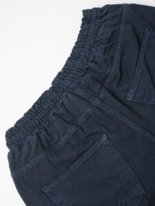ESTASI Jeans leggero cropped con coulisse e rotture MESSI Blu3