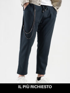 ESTASI Pantalaccio leggero corto alla caviglia con coulisse e catenella MAN CITY Blu RICHIESTO