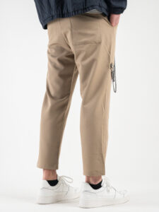 ESTASI Pantalaccio leggero corto alla caviglia con coulisse e catenella MAN CITY Cammello3