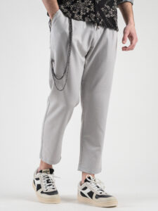 ESTASI Pantalaccio leggero corto alla caviglia con coulisse e catenella MAN CITY Grigio3