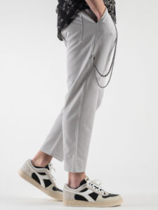 ESTASI Pantalaccio leggero corto alla caviglia con coulisse e catenella MAN CITY Grigio4