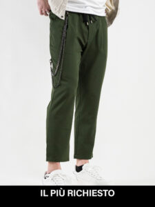 ESTASI Pantalaccio leggero corto alla caviglia con coulisse e catenella MAN CITY Verde RICHIESTO
