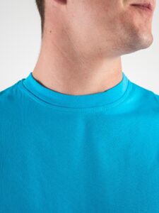 ESTASI T-shirt tinta unita over tg unica 901 Azzurra2