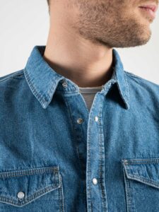 ONLY&SONS Camicia di jeans con tasche frontali BANE 22023247 Blue Denim3