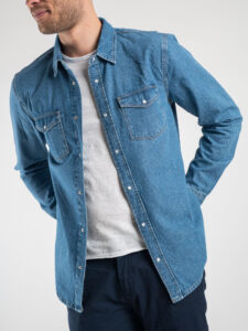 ONLY&SONS Camicia di jeans con tasche frontali BANE 22023247 Blue Denim5