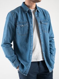 ONLY&SONS Camicia di jeans con tasche frontali BANE 22023247 Blue Denim6